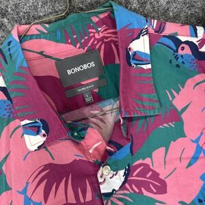 Bonobos Tailored Fit Button Down Hawaiian Short Sleeve Shirt‎ Size Large
